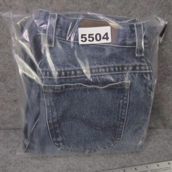 Lee Jeans Womens Blue Denim High Rise Tapered Mom Fit Classic Casual Stonewash - Picture 10 of 10